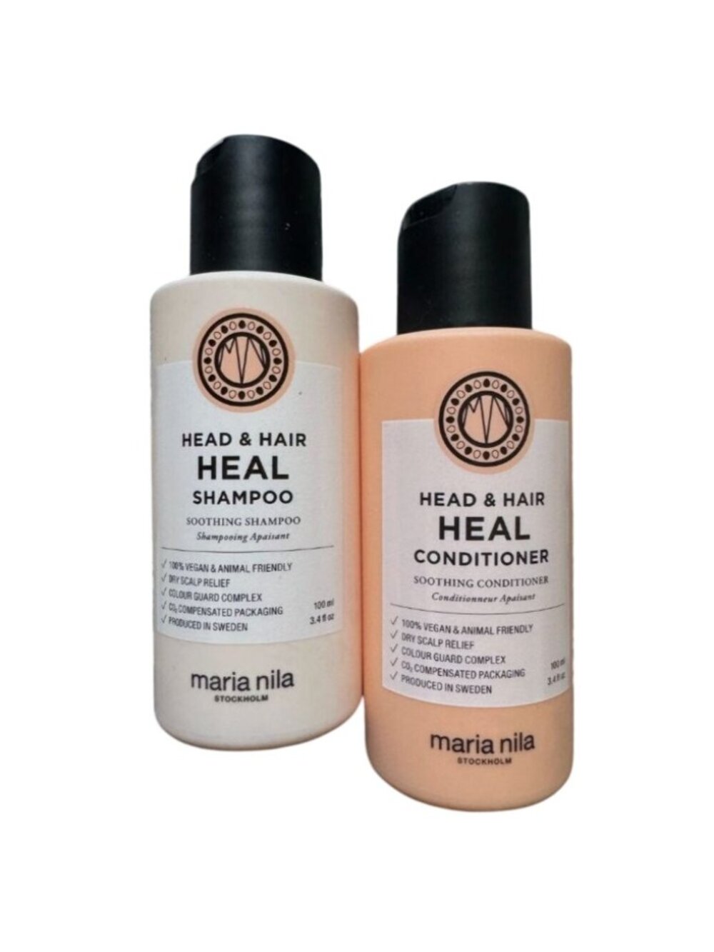 Maria Nila Head & Hair Heal Shampoo and Conditioner Travel Size 3.4oz/100mL Each